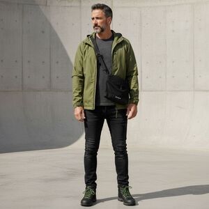 Carhartt WIP Irwin Mesh Shoulder Bag Black White Crossbody Utility New